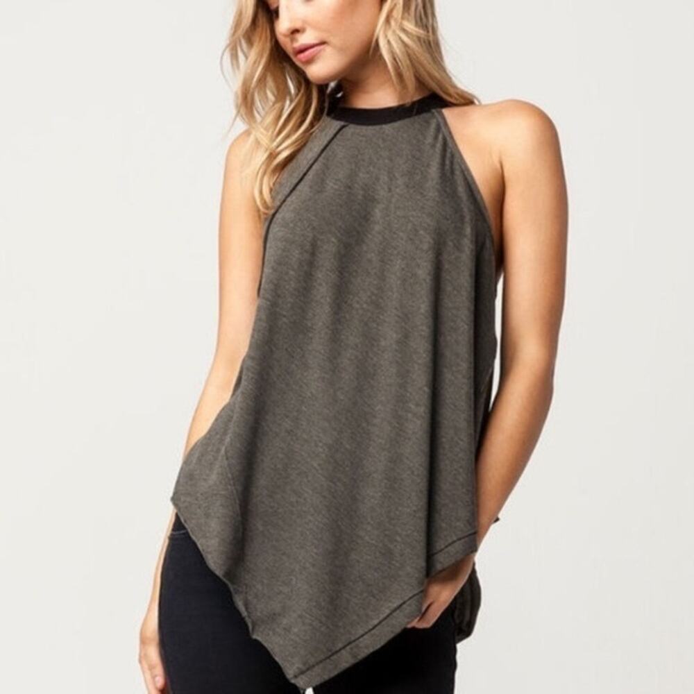 Free People Twin Peaks Asymmetrical Tank Top Size Small